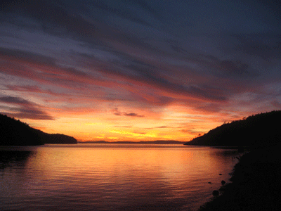 Burrows Bay sunset
